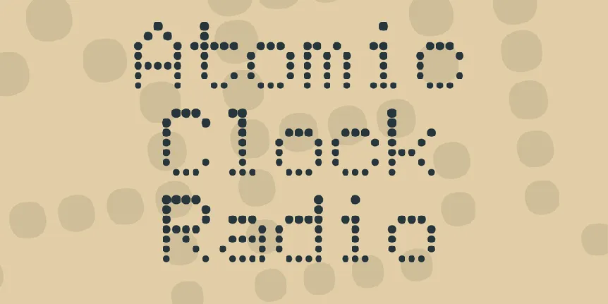 Atomic Clock Radio font