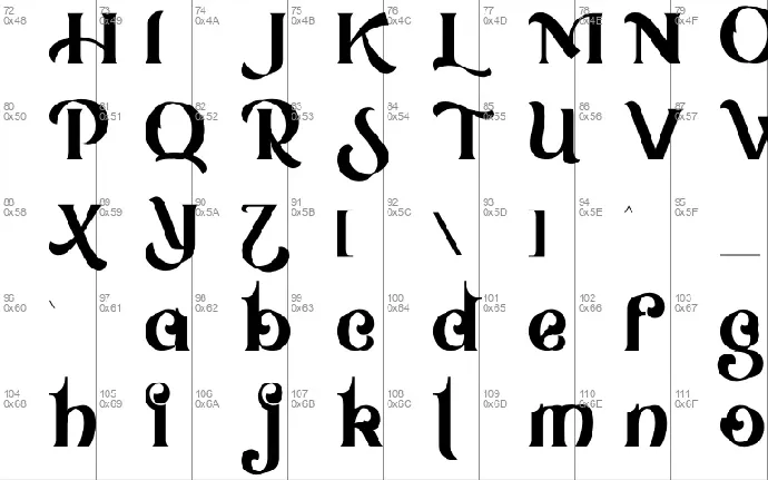 Raich Artifex font