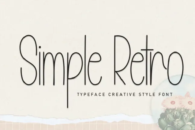 Simple Retro Display font