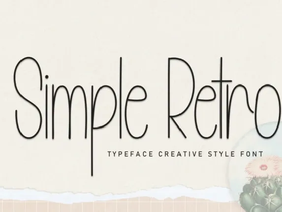 Simple Retro Display font