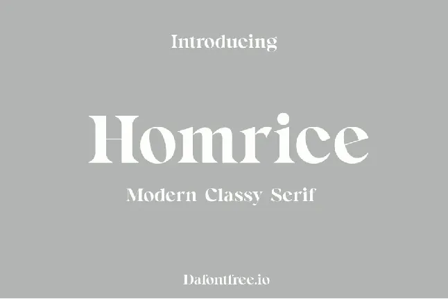 Homrice font