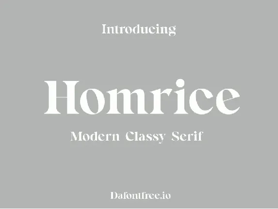 Homrice font