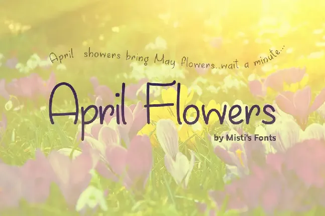 April Flowers font