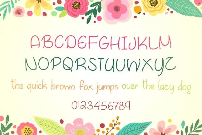 April Flowers font