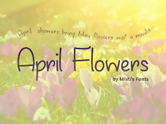 April Flowers font