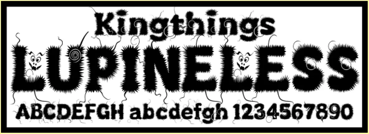 Kingthings Lupineless font