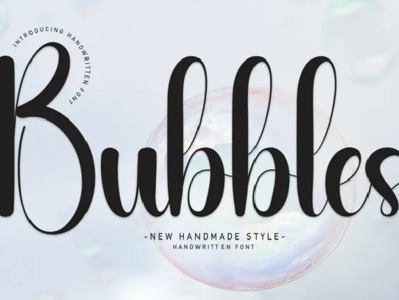 Bubbles Script font