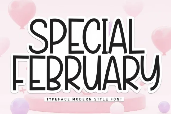 Special February Display font