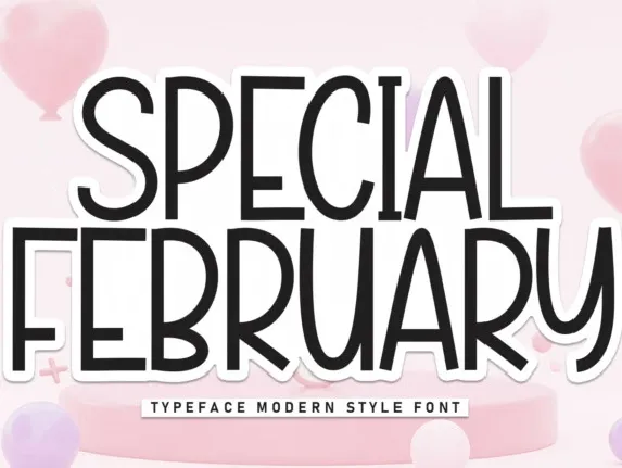 Special February Display font