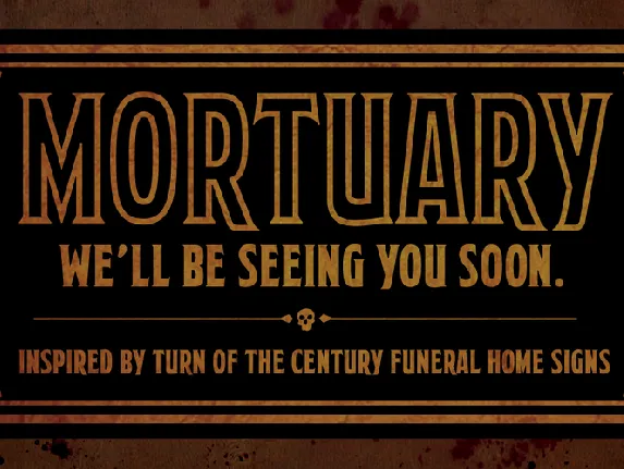 Mortuary font