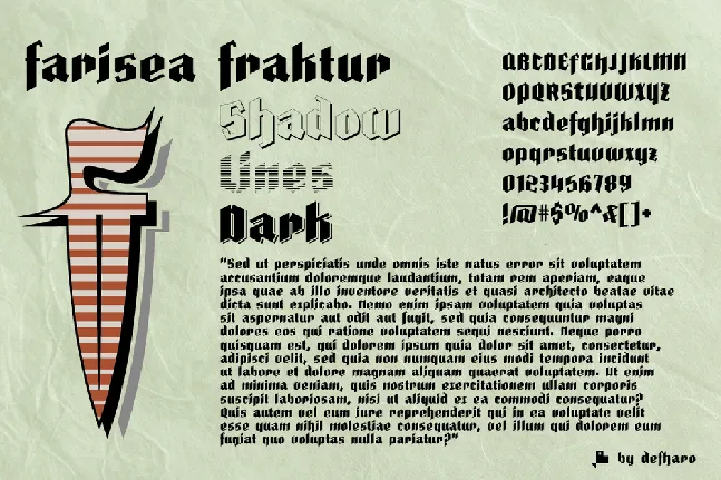 Farisea Fraktur & Layered font