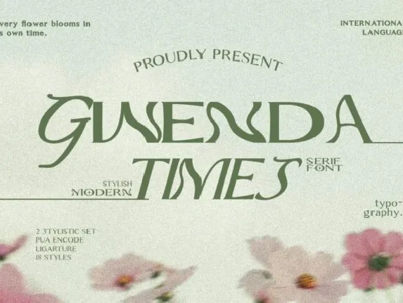 Gwenda Times font