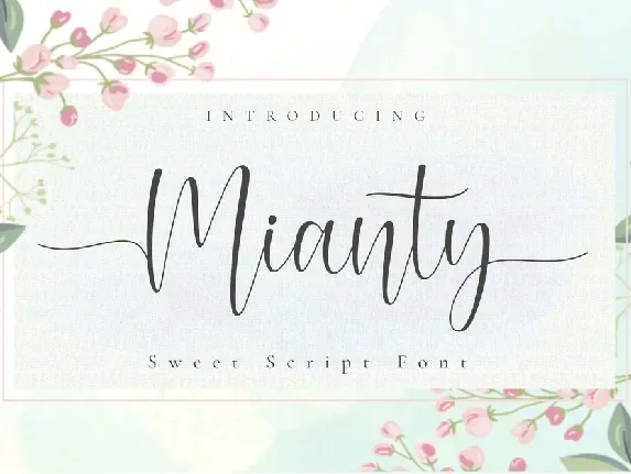 Mianty Sweet Calligraphy Script font