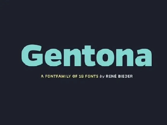 Gentona Free font