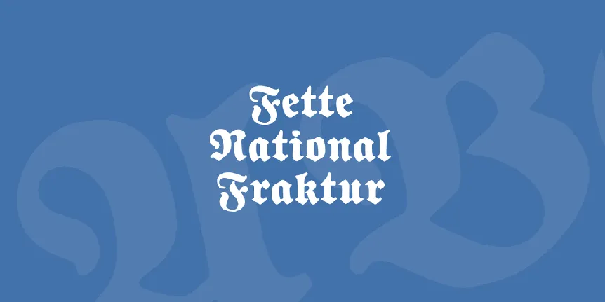 Fette National Fraktur font