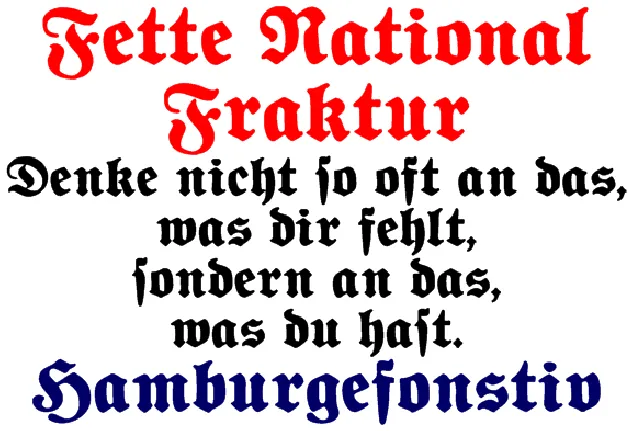 Fette National Fraktur font