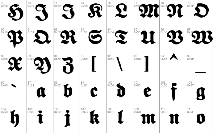 Fette National Fraktur font