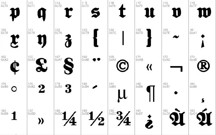 Fette National Fraktur font