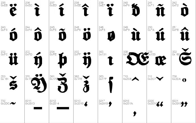 Fette National Fraktur font