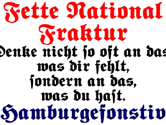 Fette National Fraktur font