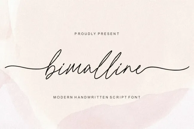 Bimalline Script font