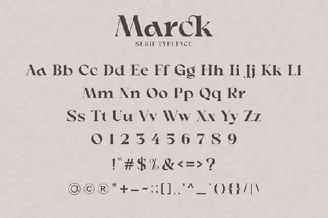 Marck font