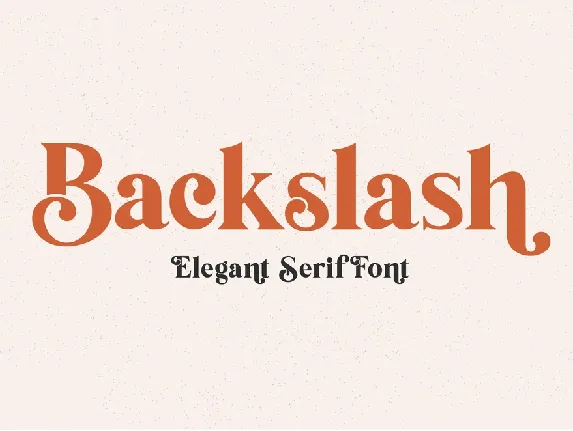 Backslash Serif Typeface font