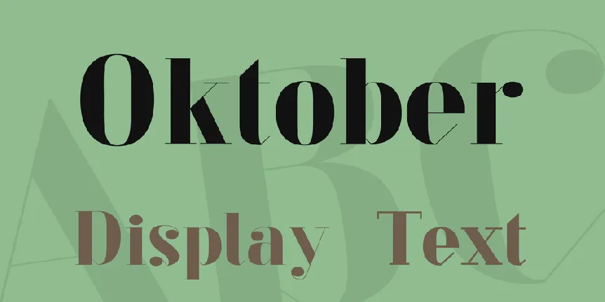 Oktober font