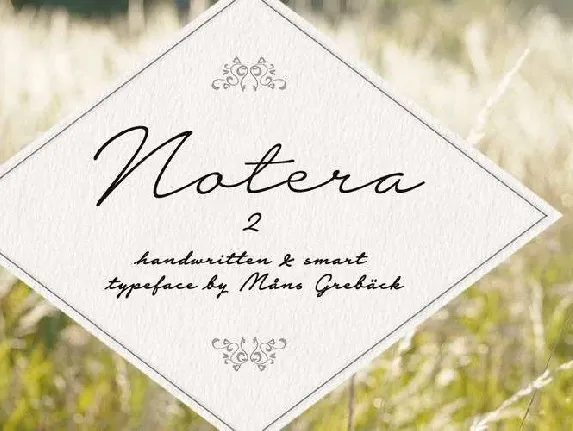 Notera 2 Handwritten Script Family font