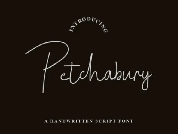 Petchabury Handwritten font