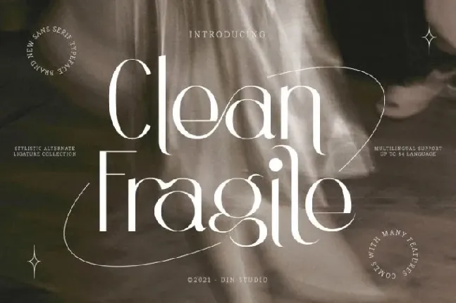 Clean Fragile font