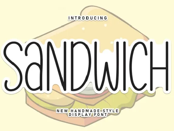 Sandwich Display font