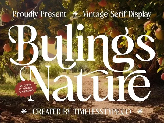 Bulings Nature font