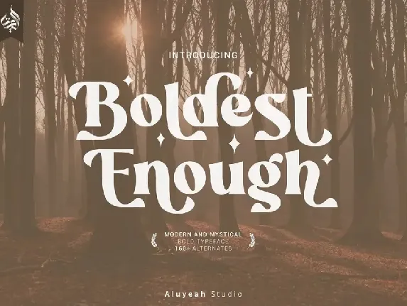 Boldest Enough font