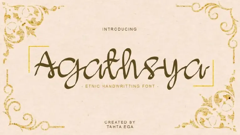 Agathsya Script font