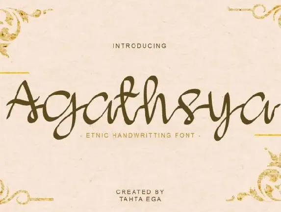 Agathsya Script font