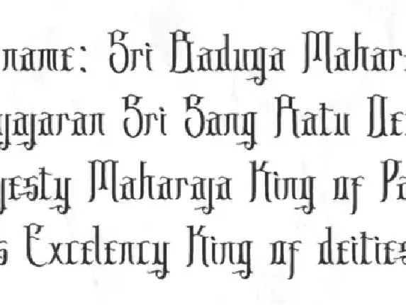 Sribaduga font