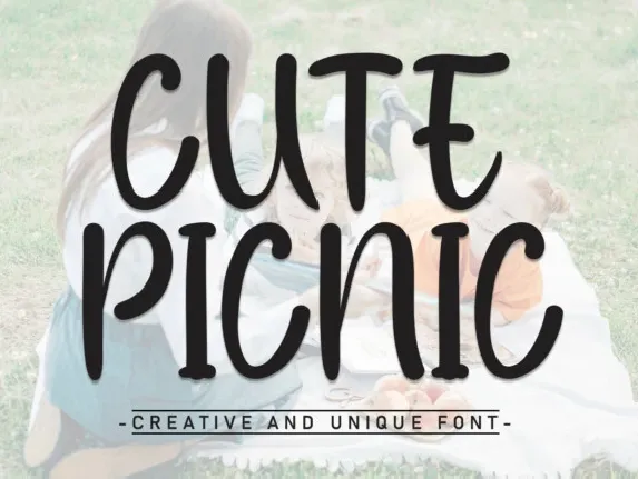 Cute Picnic Display font