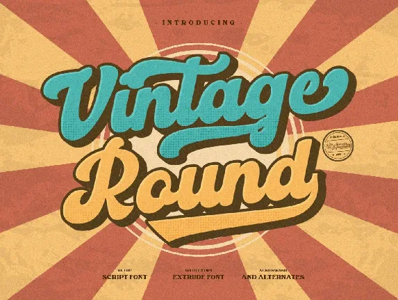 Vintage Round font