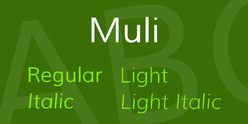 Muli font