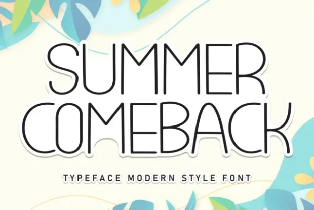 Summer Comeback Display font