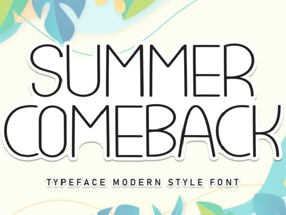 Summer Comeback Display font