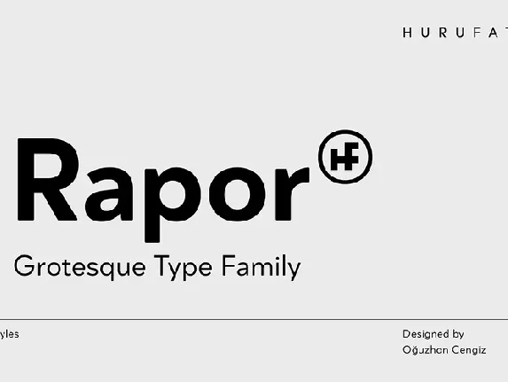 Rapor Family font