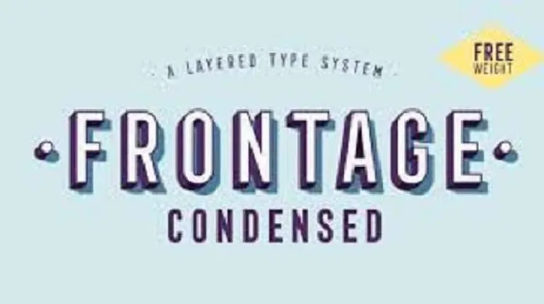 Frontage Condensed font