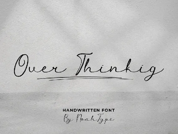 Over Thinking Demo font