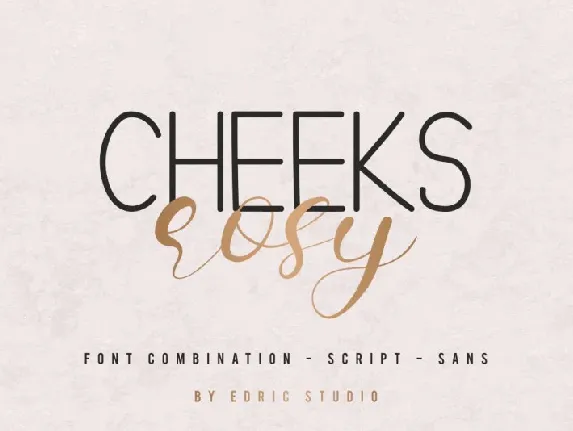 Cheeks Rosy Duo font