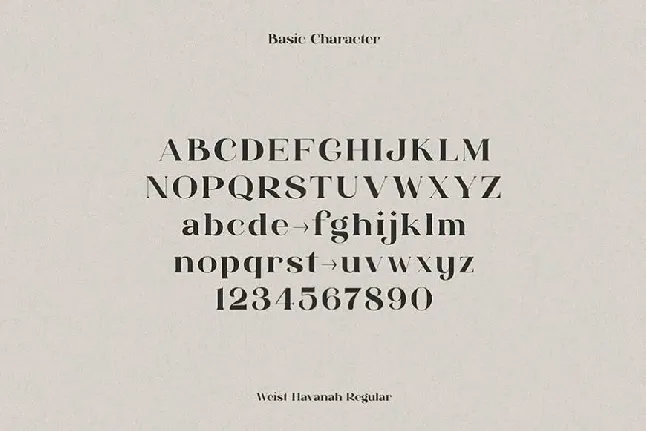 Weist Havanah font