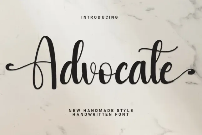 Advocate Script Typeface font