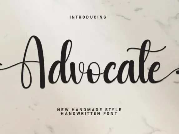 Advocate Script Typeface font