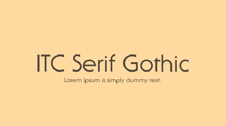 ITC Serif Gothic Family font